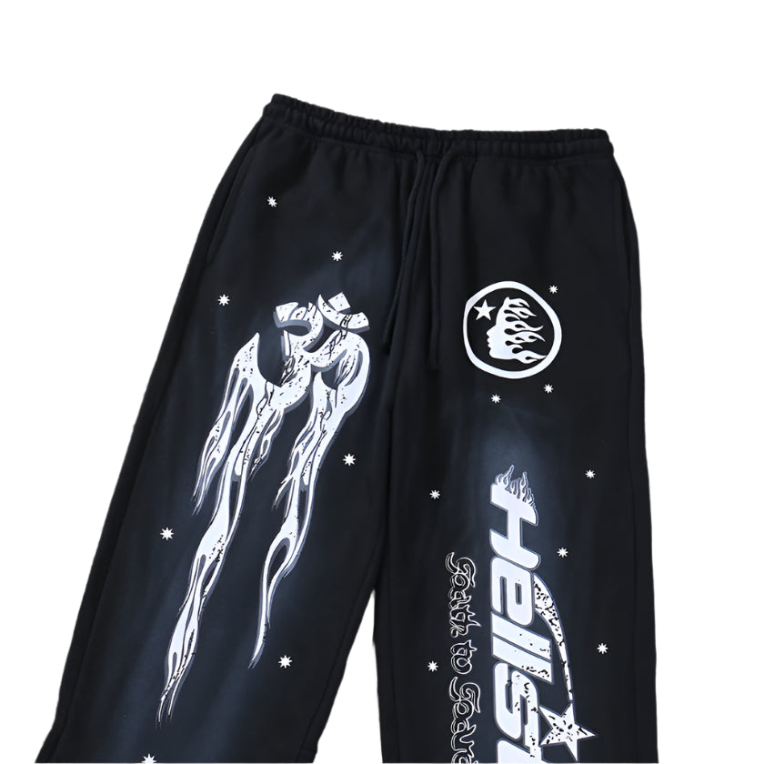 Hellstar "Path To Paradise" Black Sweatpants