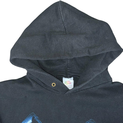 VTG Y2K FRUIT OF THE LOOM CHILDREN OF BODOM BLACK FOLLOW THE REAPER HOODIE S/M