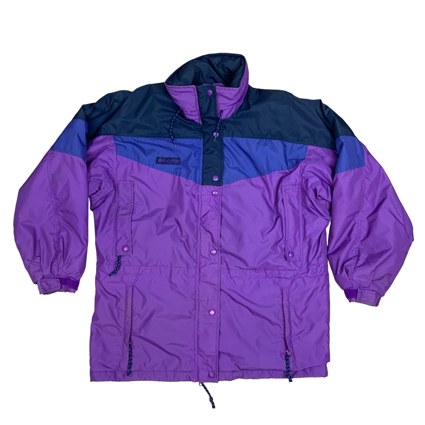 Vintage 1990's Columbia Purple Blue Navy Lightweight Ski Jacket Extra Large XL