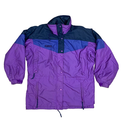 Vintage 1990's Columbia Purple Blue Navy Lightweight Ski Jacket Extra Large XL