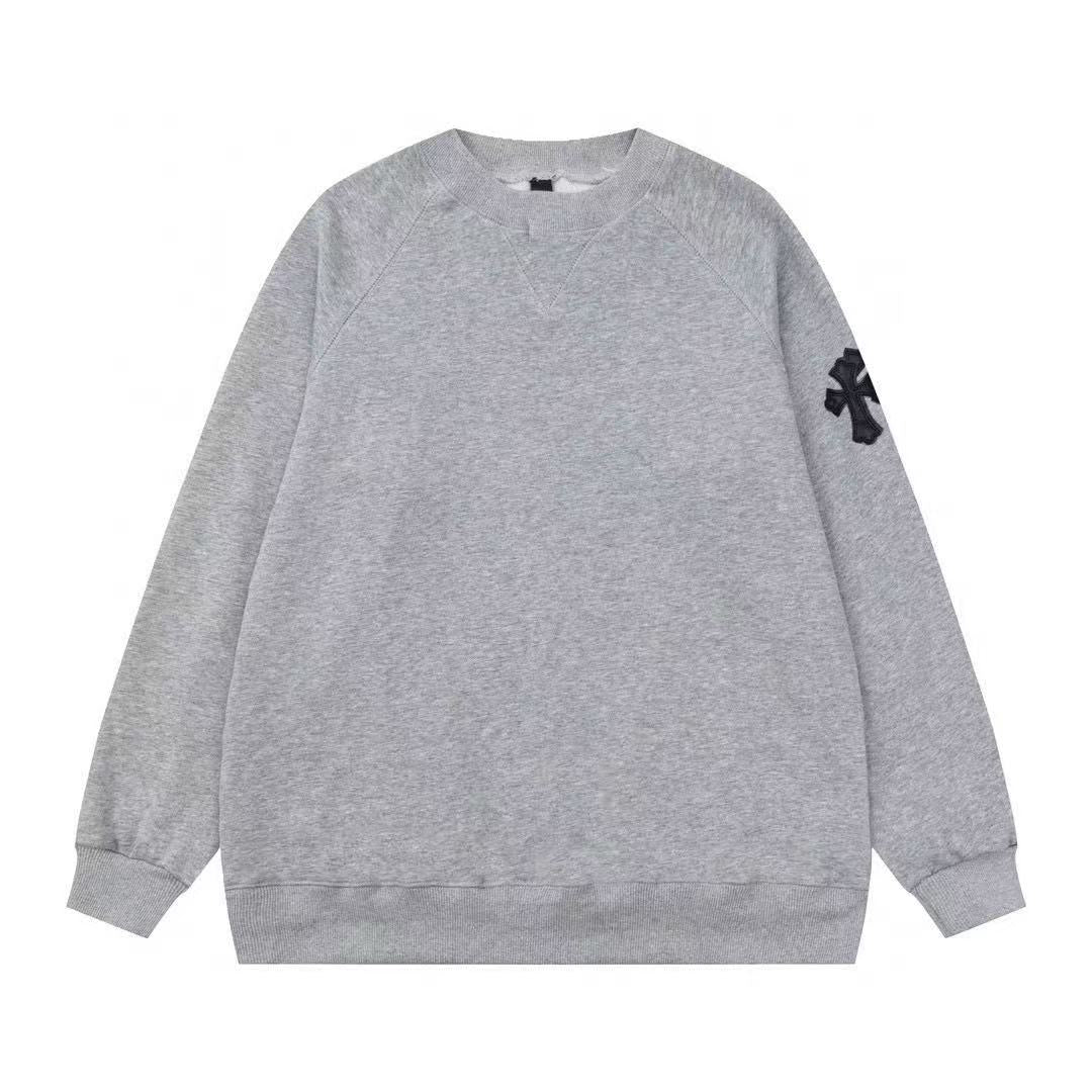 CHROME HEARTS CROSS PATCH SWEATSHIRT GREY