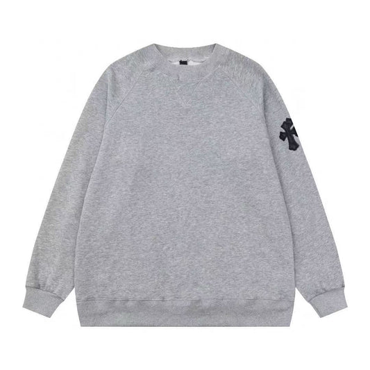 CHROME HEARTS CROSS PATCH SWEATSHIRT GREY