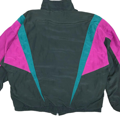 VTG 90s 'SPEEDO' PINK GREEN BLACK COLOUR-BLOCK CASUAL SPORTS WINDBREAKER XL