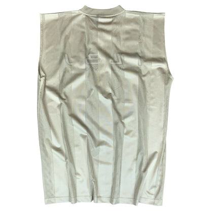 VTG 90s y2k 'FUBU' LENNOX LEWIS SPORTS DIVISION BEIGE SLEEVELESS JERSEY XL/2XL