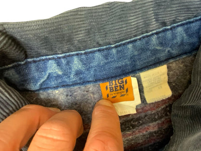 VTG USA WRANGLER BIG BEN BLANKET LINED CHORE DENIM JACKET WORKWEAR HOT ROD XXL