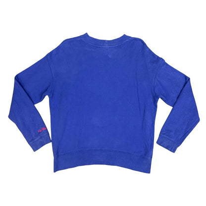 Keith Haring Art Smiley Big Printed Graphic Purple Crewneck Sweater Jumper XL