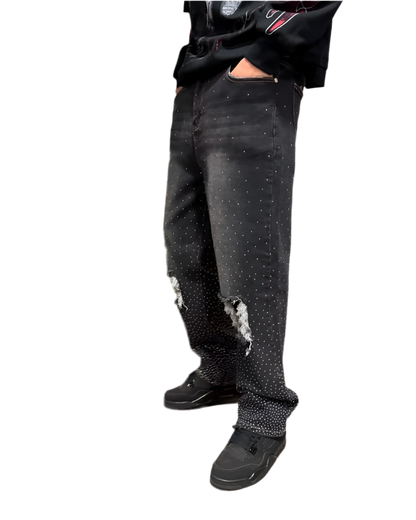 Rhinestone Denim Jeans