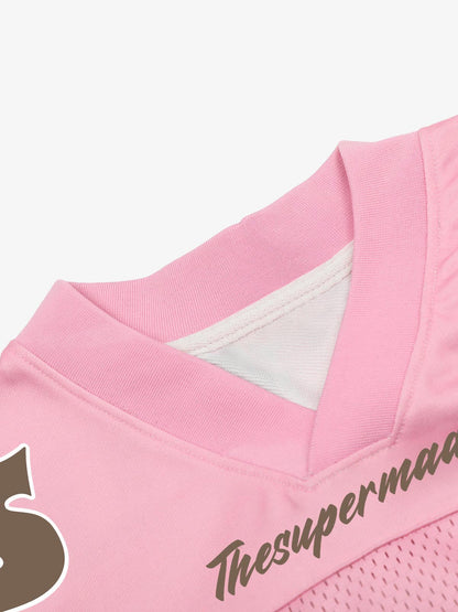 Pink Flame Print Jersey T-shirt - 2390