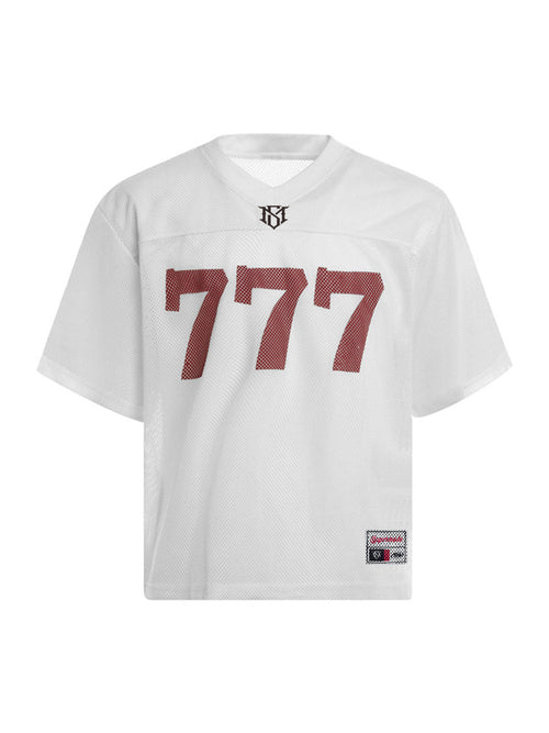 Jersey Letter Print Quick Dry V-neck T-shirt - 2389