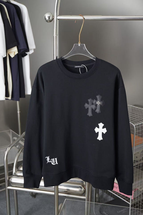 CHROME HEARTS CROSS PATCH SWEATSHIRT BLACK