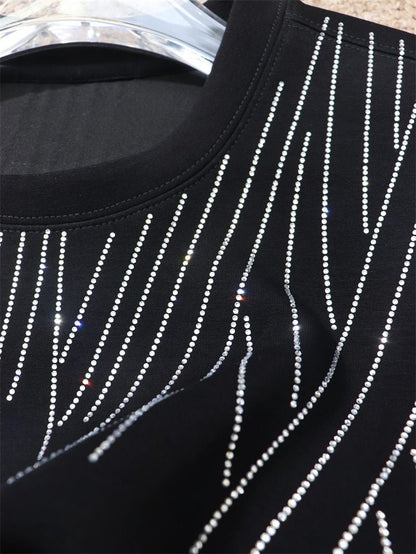 CHROME HEARTS RHINESTONE DESIGN SWEATSHIRT BLACK