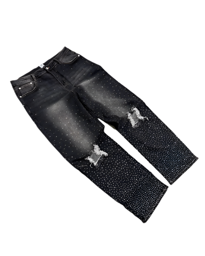 Rhinestone Denim Jeans