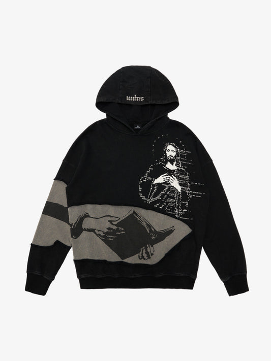 Distressed Electronic Exorcist Print Hoodie