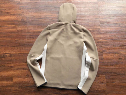 NIKE TECH FLEECE HOODIE x SANDALWOOD/LIGHT BONE WHITE