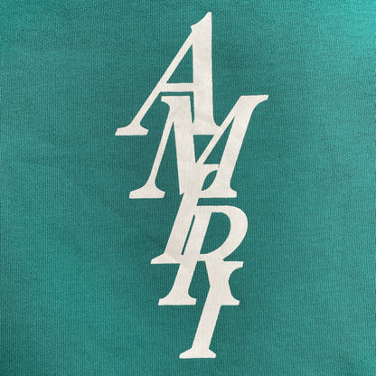 AMIRI LETTER LOGO HOODIE CERULEAN