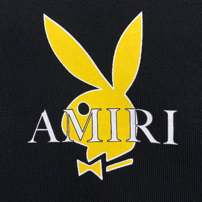 AMIRI PLAYBOY LOGO HOODIE BLACK YELLOW