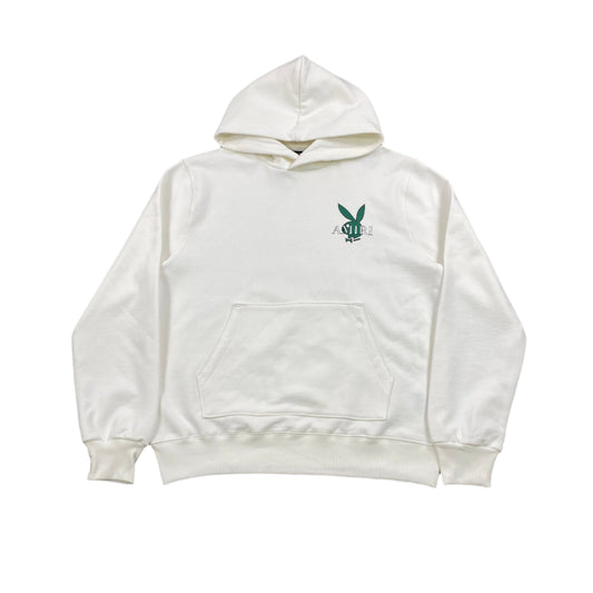 AMIRI PLAYBOY LOGO HOODIE WHITE GREEN