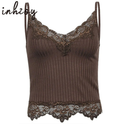 Vintage Aesthetic Sleeveless Crop Top