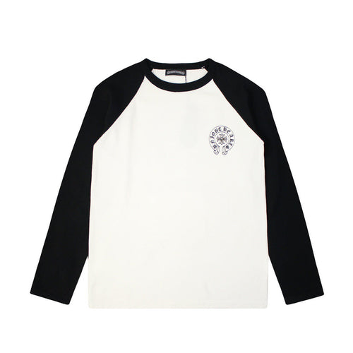 CHROME HEARTS HORSE SHOE LOGO LONGSLEEVE WHITE BLACK
