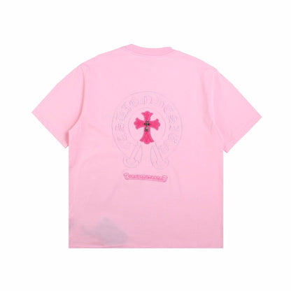 CHROME HEARTS HORSE SHOE LOGO T-SHIRT PINK