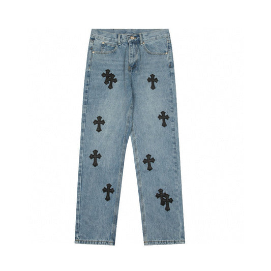 CHROME HEARTS X LEVI'S CROSS PATCH JEANS