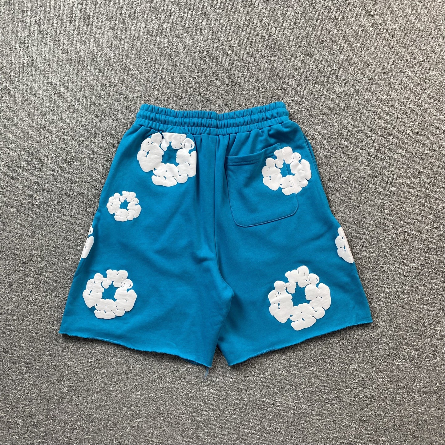 DENIM TEARS COTTON WREATH SHORTS CERULEAN