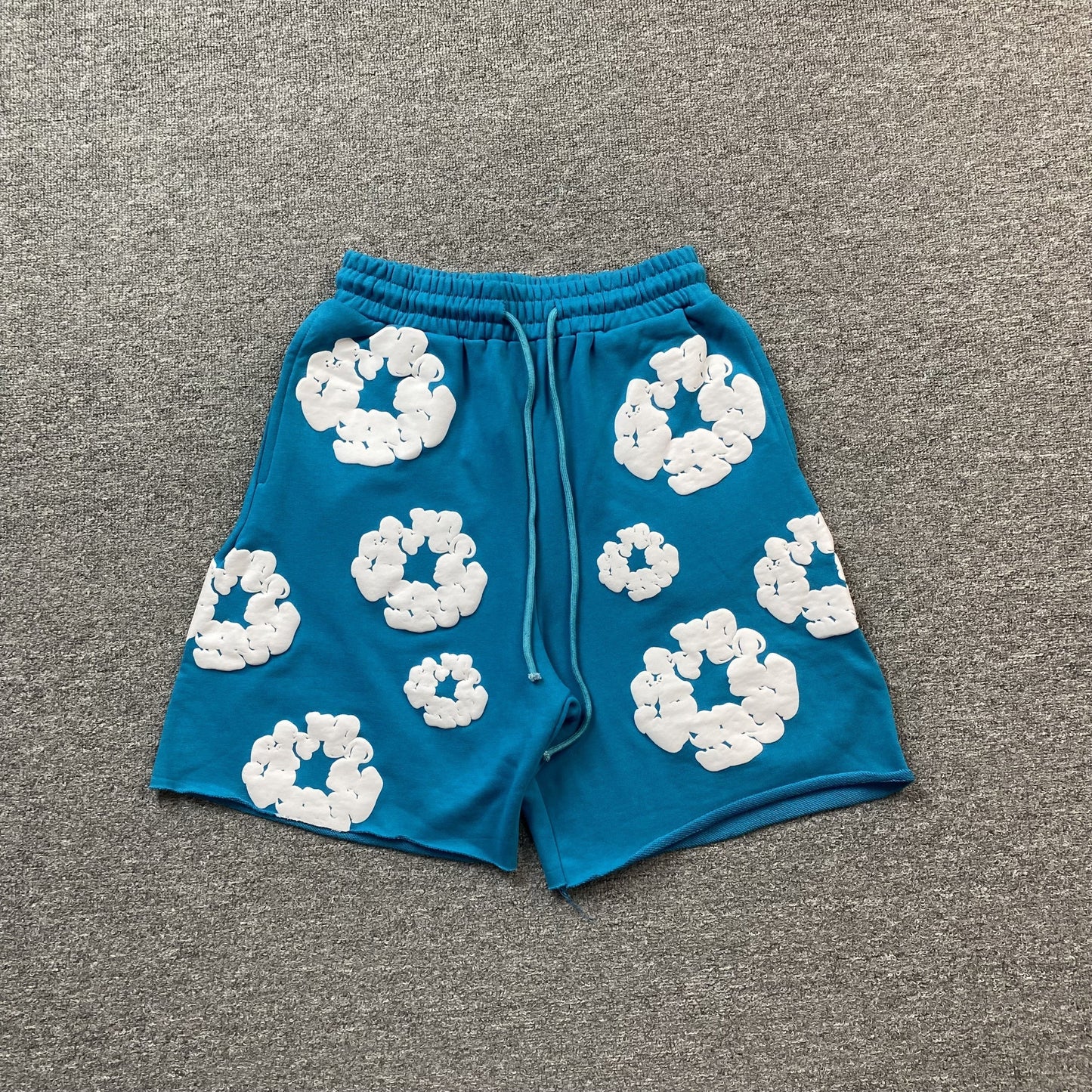 DENIM TEARS COTTON WREATH SHORTS CERULEAN
