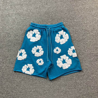 DENIM TEARS COTTON WREATH SHORTS CERULEAN