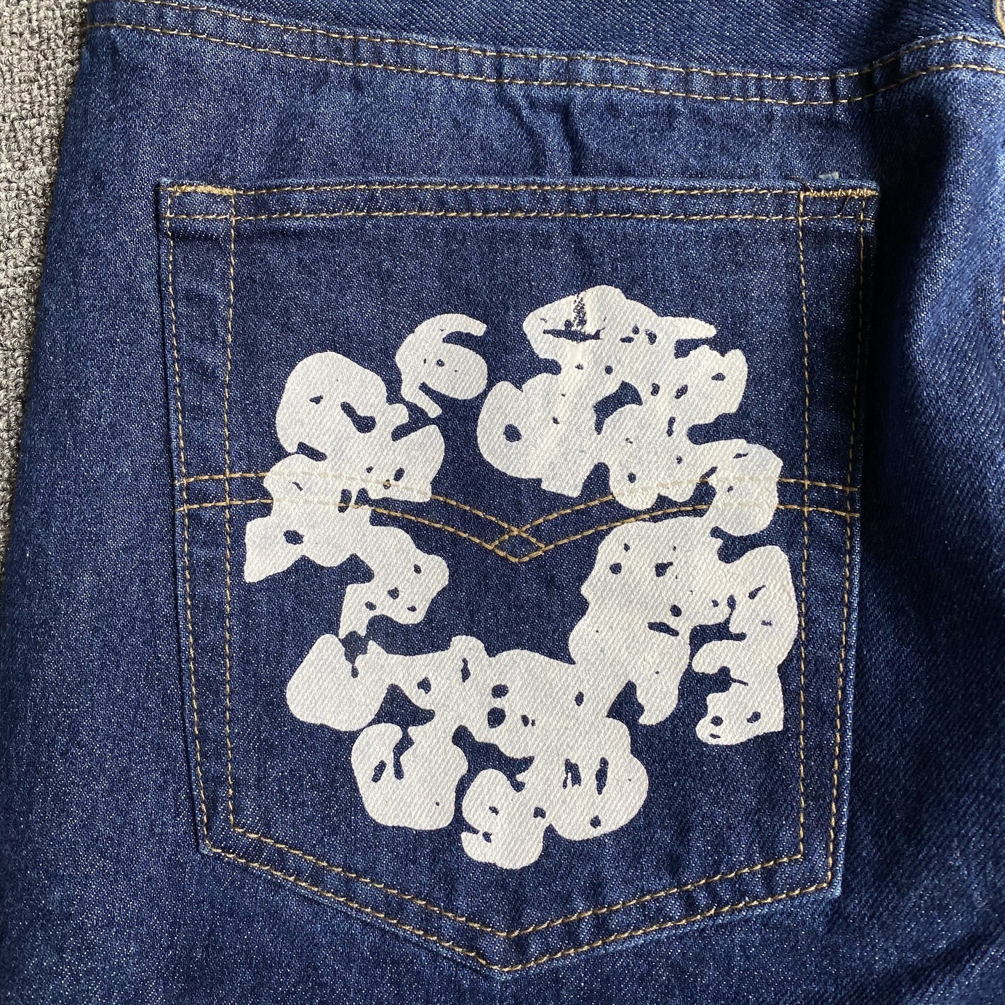 DENIM TEARS x LEVI'S COTTON WREATH JEANS DARK BLUE