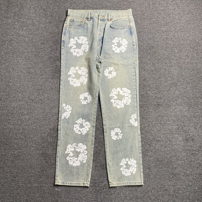 DENIM TEARS x LEVI'S DIRTY WASH WREATH JEANS LIGHT WASH