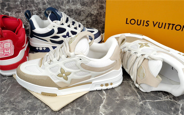 LOUIS VUITTON LV SKATE SNEAKER BEIGE WHITE