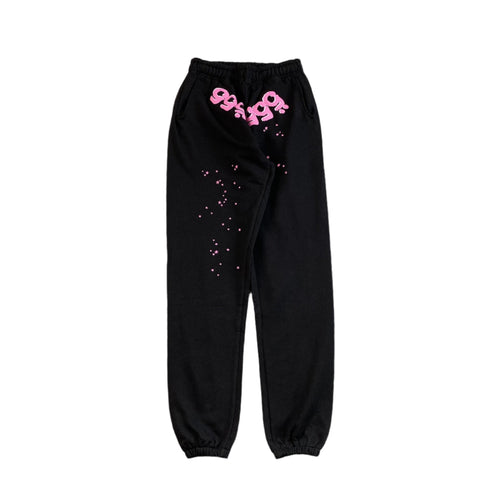 SP5DER ANGEL NUMBER SWEATPANTS BLACK
