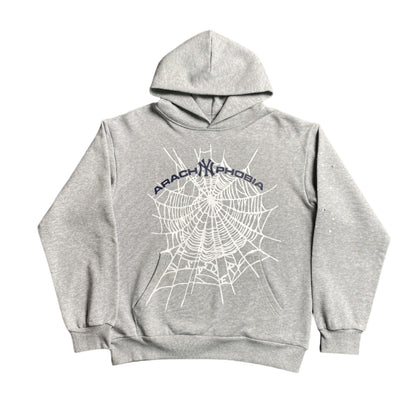 SP5DER ARACH NY PHOBIA HOODIE ASH GREY