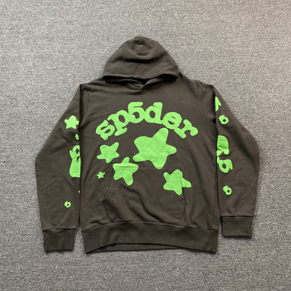 SP5DER BELUGA HOODIE SLATE GREY/GREEN