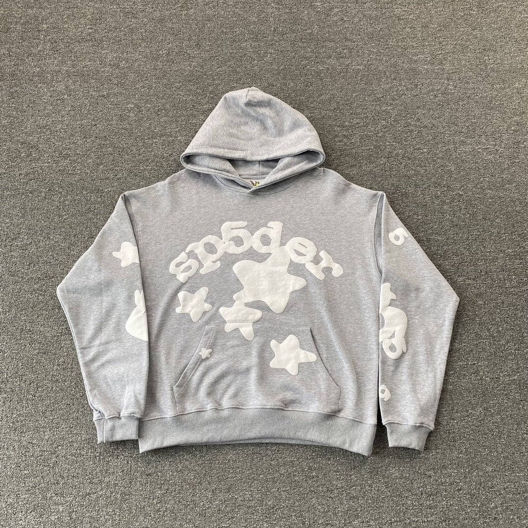 SP5DER BELUGA HOODIE HEATHER GREY
