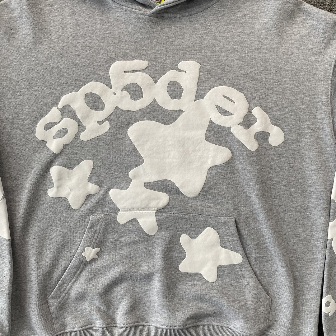 SP5DER BELUGA HOODIE HEATHER GREY