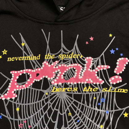 SP5DER P*NK HOODIE BLACK