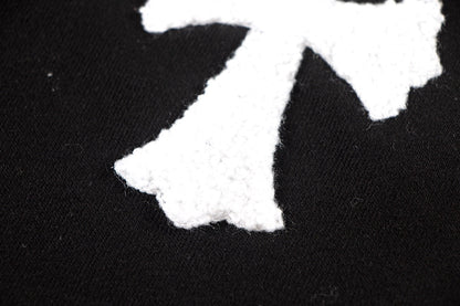 CHROME HEARTS WOOL WHITE CROSS SWEATSHIRT BLACK