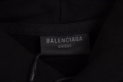 BALENCIAGA LOGO HOODIE BLACK