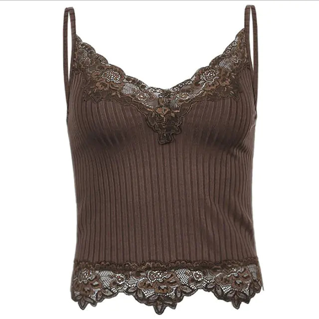 Vintage Aesthetic Sleeveless Crop Top