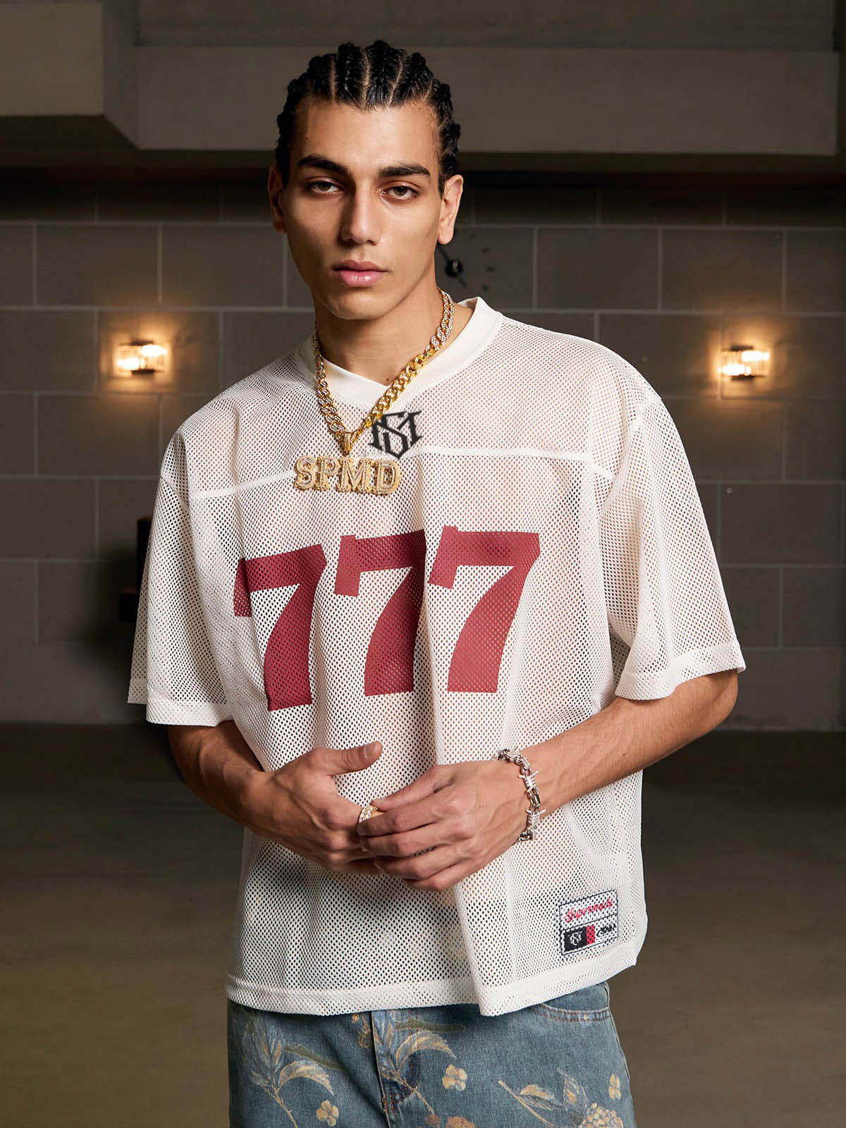 Jersey Letter Print Quick Dry V-neck T-shirt - 2389