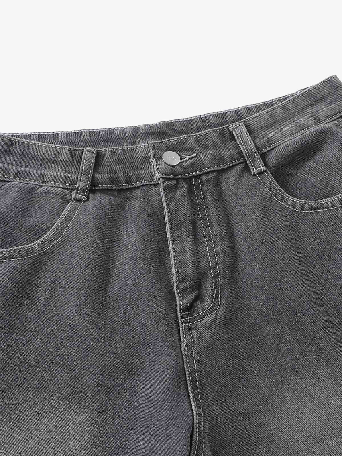 Washed Gradient Flared Jeans