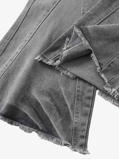 Washed Gradient Flared Jeans